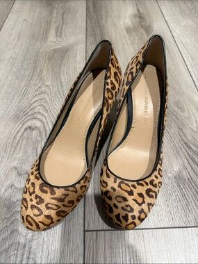 Banana Republic Leopard-Print Pumps with Black Trim